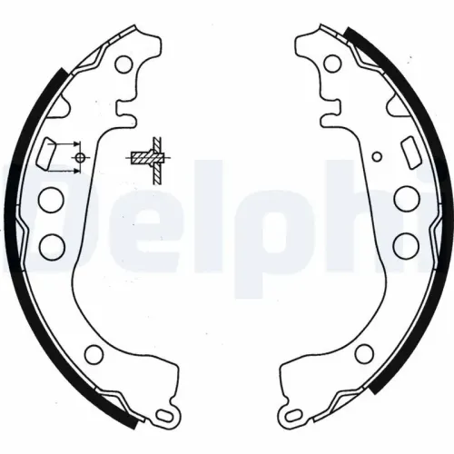 Bremsbackensatz DELPHI LS1854 Bild Bremsbackensatz DELPHI LS1854