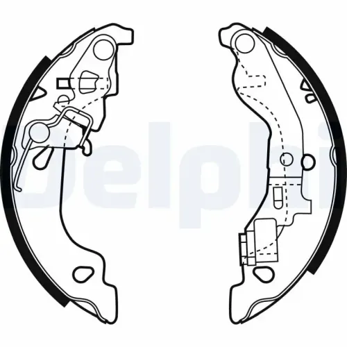Bremsbackensatz Hinterachse DELPHI LS1858 Bild Bremsbackensatz Hinterachse DELPHI LS1858