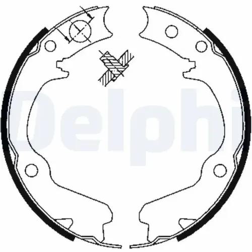 Bremsbackensatz DELPHI LS1899 Bild Bremsbackensatz DELPHI LS1899