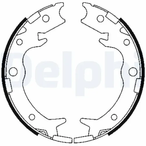 Bremsbackensatz Hinterachse DELPHI LS1900 Bild Bremsbackensatz Hinterachse DELPHI LS1900