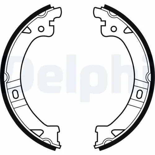 Bremsbackensatz, Feststellbremse Hinterachse DELPHI LS1977 Bild Bremsbackensatz, Feststellbremse Hinterachse DELPHI LS1977