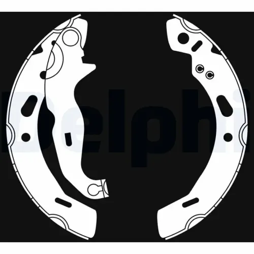 Bremsbackensatz Hinterachse DELPHI LS2016 Bild Bremsbackensatz Hinterachse DELPHI LS2016