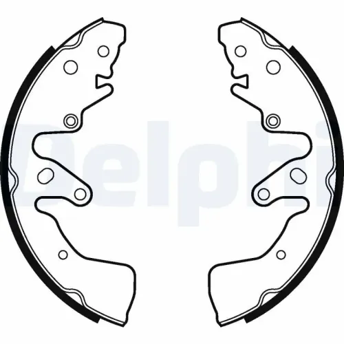 Bremsbackensatz Hinterachse DELPHI LS2024 Bild Bremsbackensatz Hinterachse DELPHI LS2024