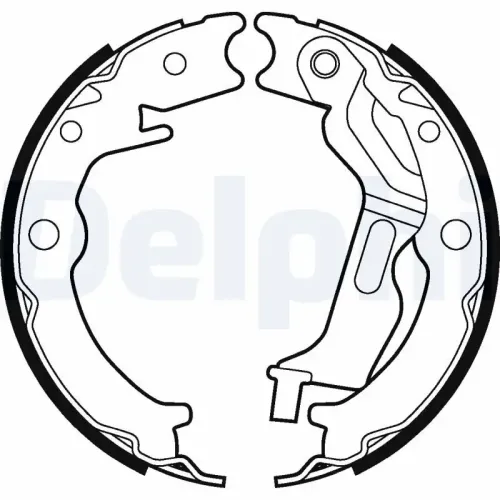 Bremsbackensatz, Feststellbremse Hinterachse DELPHI LS2025 Bild Bremsbackensatz, Feststellbremse Hinterachse DELPHI LS2025