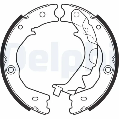 Bremsbackensatz, Feststellbremse Hinterachse DELPHI LS2031 Bild Bremsbackensatz, Feststellbremse Hinterachse DELPHI LS2031