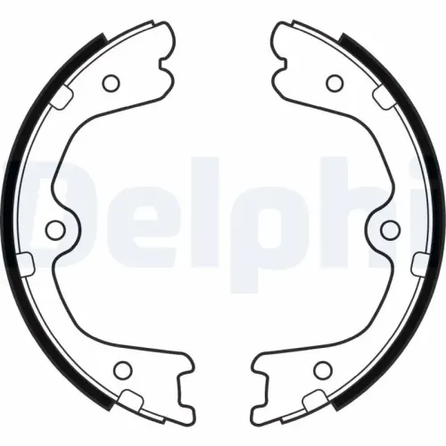 Bremsbackensatz, Feststellbremse Hinterachse DELPHI LS2032 Bild Bremsbackensatz, Feststellbremse Hinterachse DELPHI LS2032