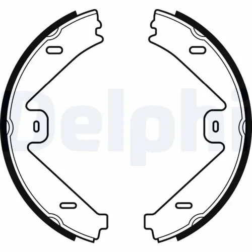 Bremsbackensatz, Feststellbremse Hinterachse DELPHI LS2036 Bild Bremsbackensatz, Feststellbremse Hinterachse DELPHI LS2036