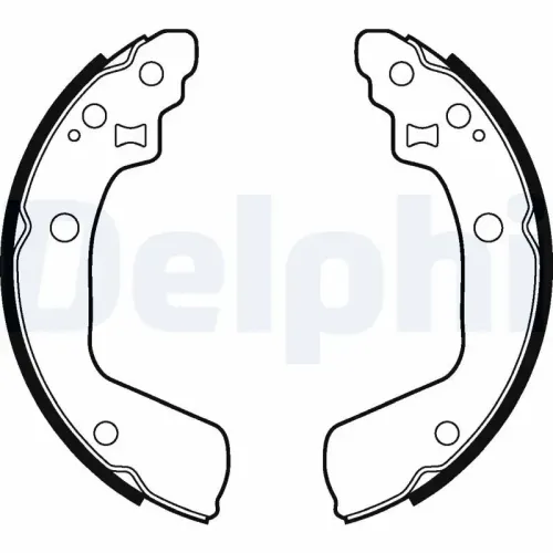 Bremsbackensatz Hinterachse DELPHI LS2046 Bild Bremsbackensatz Hinterachse DELPHI LS2046