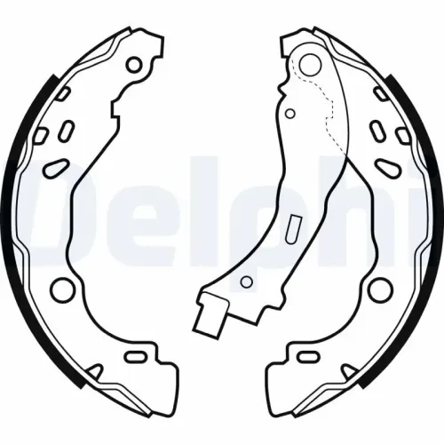 Bremsbackensatz Hinterachse DELPHI LS2066 Bild Bremsbackensatz Hinterachse DELPHI LS2066