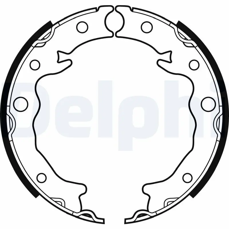 Bremsbackensatz, Feststellbremse Hinterachse DELPHI LS2089
