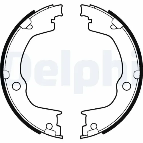 Bremsbackensatz, Feststellbremse Hinterachse DELPHI LS2106 Bild Bremsbackensatz, Feststellbremse Hinterachse DELPHI LS2106