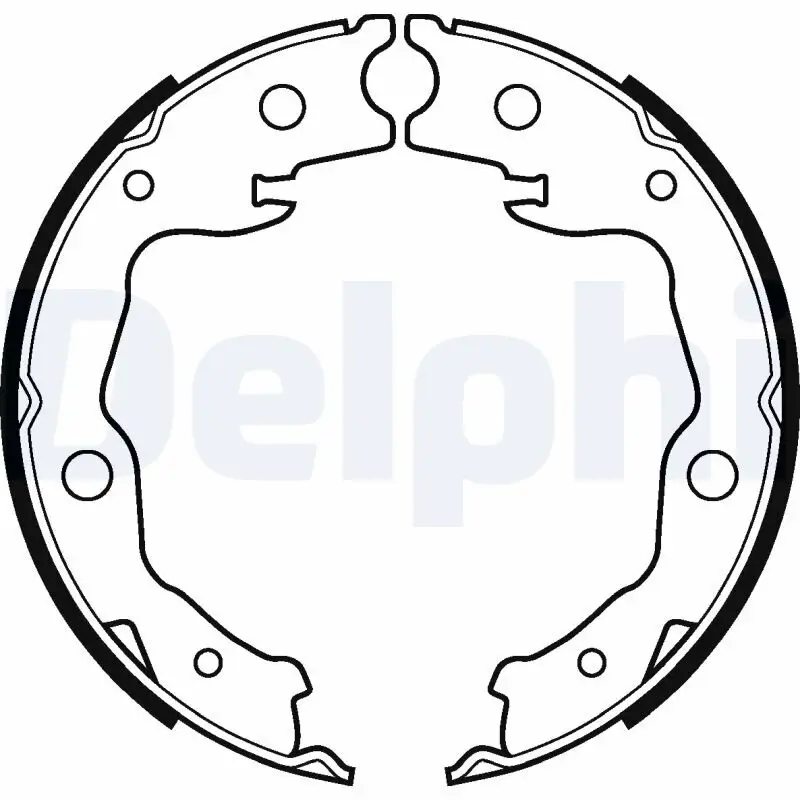 Bremsbackensatz, Feststellbremse Hinterachse DELPHI LS2116