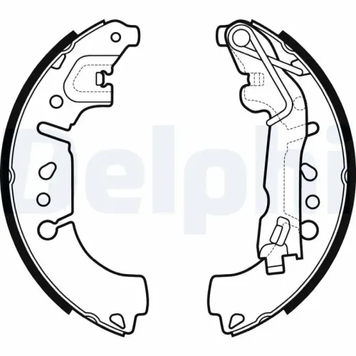 Bremsbackensatz Hinterachse DELPHI LS2135 Bild Bremsbackensatz Hinterachse DELPHI LS2135