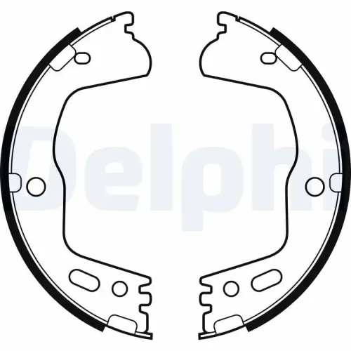 Bremsbackensatz, Feststellbremse Hinterachse DELPHI LS2155 Bild Bremsbackensatz, Feststellbremse Hinterachse DELPHI LS2155