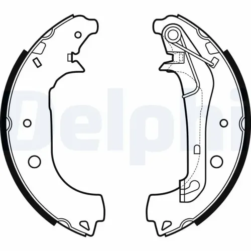 Bremsbackensatz Hinterachse DELPHI LS2157 Bild Bremsbackensatz Hinterachse DELPHI LS2157