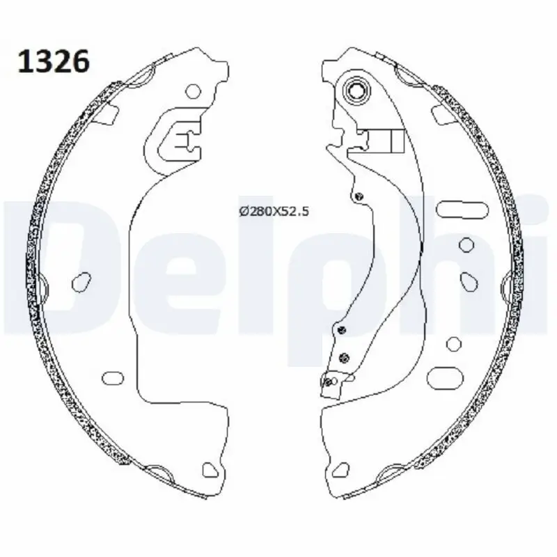 Bremsbackensatz DELPHI LS2197