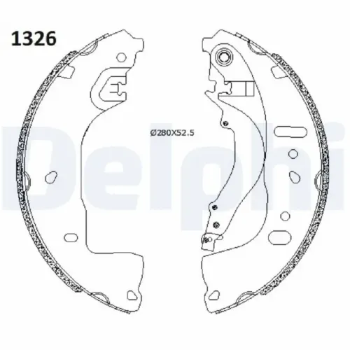 Bremsbackensatz DELPHI LS2197 Bild Bremsbackensatz DELPHI LS2197