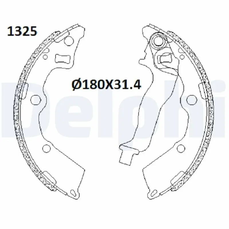 Bremsbackensatz Hinterachse DELPHI LS2199