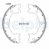 Bremsbackensatz Hinterachse DELPHI LS2203