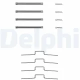 Zubehörsatz, Scheibenbremsbelag Vorderachse DELPHI LX0165