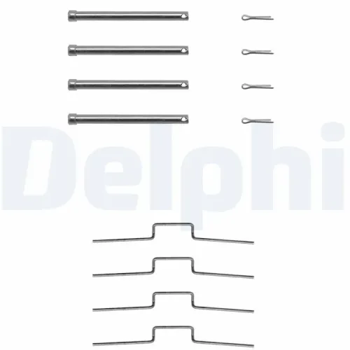 Zubehörsatz, Scheibenbremsbelag Vorderachse DELPHI LX0165 Bild Zubehörsatz, Scheibenbremsbelag Vorderachse DELPHI LX0165