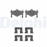 Zubehörsatz, Scheibenbremsbelag Hinterachse DELPHI LX0304