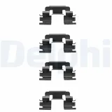 Zubehörsatz, Scheibenbremsbelag Vorderachse DELPHI LX0381