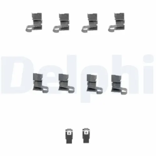 Zubehörsatz, Scheibenbremsbelag Vorderachse DELPHI LX0432 Bild Zubehörsatz, Scheibenbremsbelag Vorderachse DELPHI LX0432