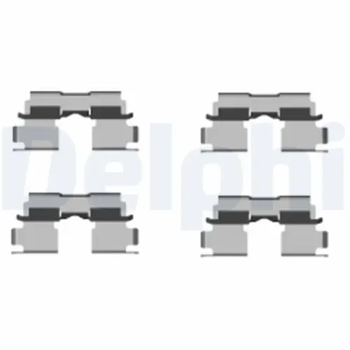 Zubehörsatz, Scheibenbremsbelag Hinterachse DELPHI LX0451 Bild Zubehörsatz, Scheibenbremsbelag Hinterachse DELPHI LX0451