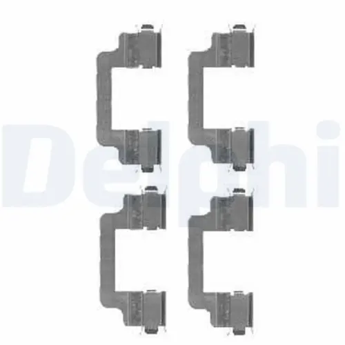 Zubehörsatz, Scheibenbremsbelag Vorderachse DELPHI LX0454 Bild Zubehörsatz, Scheibenbremsbelag Vorderachse DELPHI LX0454