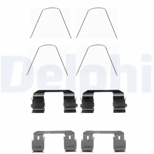 Zubehörsatz, Scheibenbremsbelag Vorderachse DELPHI LX0488 Bild Zubehörsatz, Scheibenbremsbelag Vorderachse DELPHI LX0488