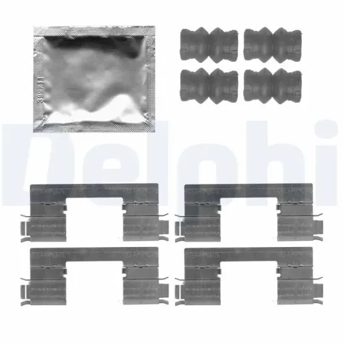 Zubehörsatz, Scheibenbremsbelag Vorderachse DELPHI LX0538 Bild Zubehörsatz, Scheibenbremsbelag Vorderachse DELPHI LX0538