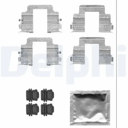 Zubehörsatz, Scheibenbremsbelag Hinterachse DELPHI LX0555 Bild Zubehörsatz, Scheibenbremsbelag Hinterachse DELPHI LX0555