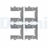 Zubehörsatz, Scheibenbremsbelag Vorderachse DELPHI LX0607