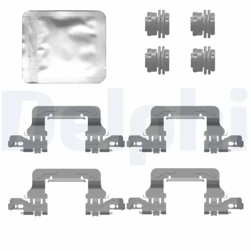 Zubehörsatz, Scheibenbremsbelag Hinterachse DELPHI LX0778 Bild Zubehörsatz, Scheibenbremsbelag Hinterachse DELPHI LX0778