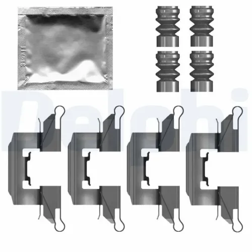 Zubehörsatz, Scheibenbremsbelag Vorderachse DELPHI LX0791 Bild Zubehörsatz, Scheibenbremsbelag Vorderachse DELPHI LX0791
