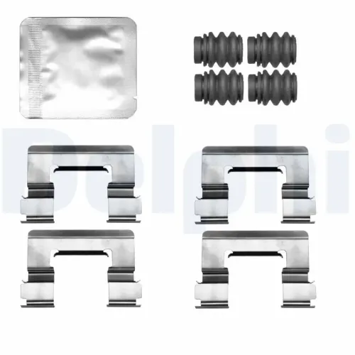 Zubehörsatz, Scheibenbremsbelag Vorderachse DELPHI LX0811 Bild Zubehörsatz, Scheibenbremsbelag Vorderachse DELPHI LX0811