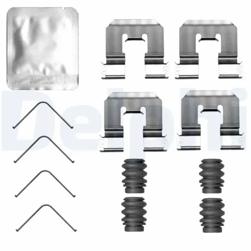 Zubehörsatz, Scheibenbremsbelag Hinterachse DELPHI LX0816 Bild Zubehörsatz, Scheibenbremsbelag Hinterachse DELPHI LX0816