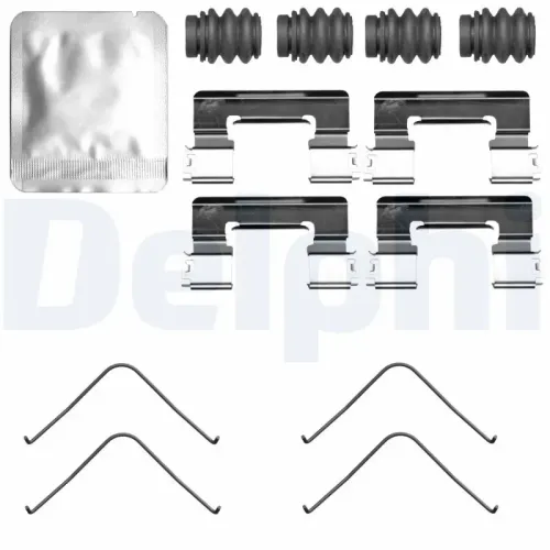 Zubehörsatz, Scheibenbremsbelag Vorderachse DELPHI LX0821 Bild Zubehörsatz, Scheibenbremsbelag Vorderachse DELPHI LX0821