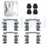 Zubehörsatz, Scheibenbremsbelag Vorderachse DELPHI LX0822