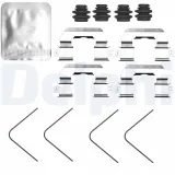 Zubehörsatz, Scheibenbremsbelag Vorderachse DELPHI LX0827