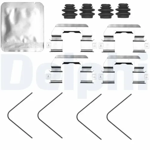 Zubehörsatz, Scheibenbremsbelag Vorderachse DELPHI LX0827 Bild Zubehörsatz, Scheibenbremsbelag Vorderachse DELPHI LX0827