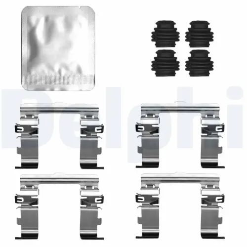 Zubehörsatz, Scheibenbremsbelag Vorderachse DELPHI LX0828 Bild Zubehörsatz, Scheibenbremsbelag Vorderachse DELPHI LX0828