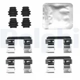 Zubehörsatz, Scheibenbremsbelag Hinterachse DELPHI LX0843