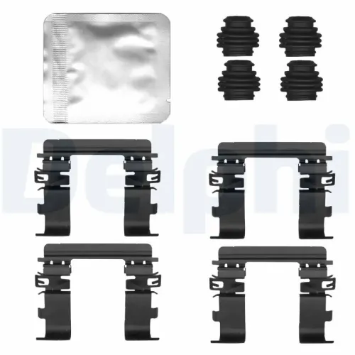 Zubehörsatz, Scheibenbremsbelag Vorderachse DELPHI LX0846 Bild Zubehörsatz, Scheibenbremsbelag Vorderachse DELPHI LX0846