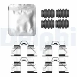 Zubehörsatz, Scheibenbremsbelag Hinterachse DELPHI LX0857