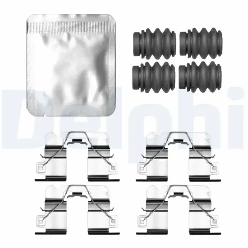 Zubehörsatz, Scheibenbremsbelag Hinterachse DELPHI LX0857 Bild Zubehörsatz, Scheibenbremsbelag Hinterachse DELPHI LX0857