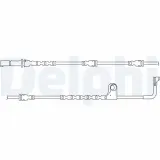 Warnkontakt, Bremsbelagverschleiß Vorderachse DELPHI LZ0226