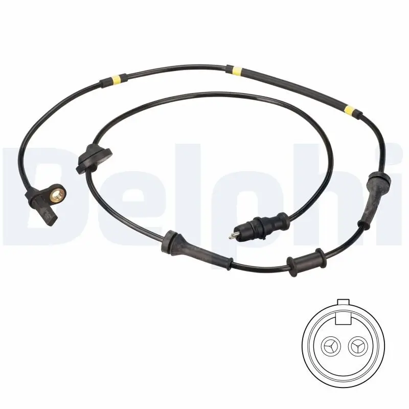 Sensor, Raddrehzahl Hinterachse rechts DELPHI SS20481