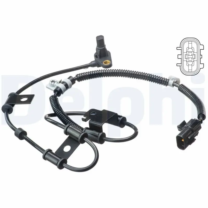 Sensor, Raddrehzahl Vorderachse rechts DELPHI SS20513